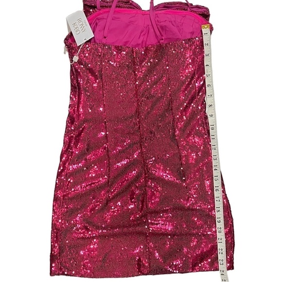 NWT Ronny Kobo Sequin Bow Embellished Lindsay Dress in Tulip sz S - Picture 10 of 13